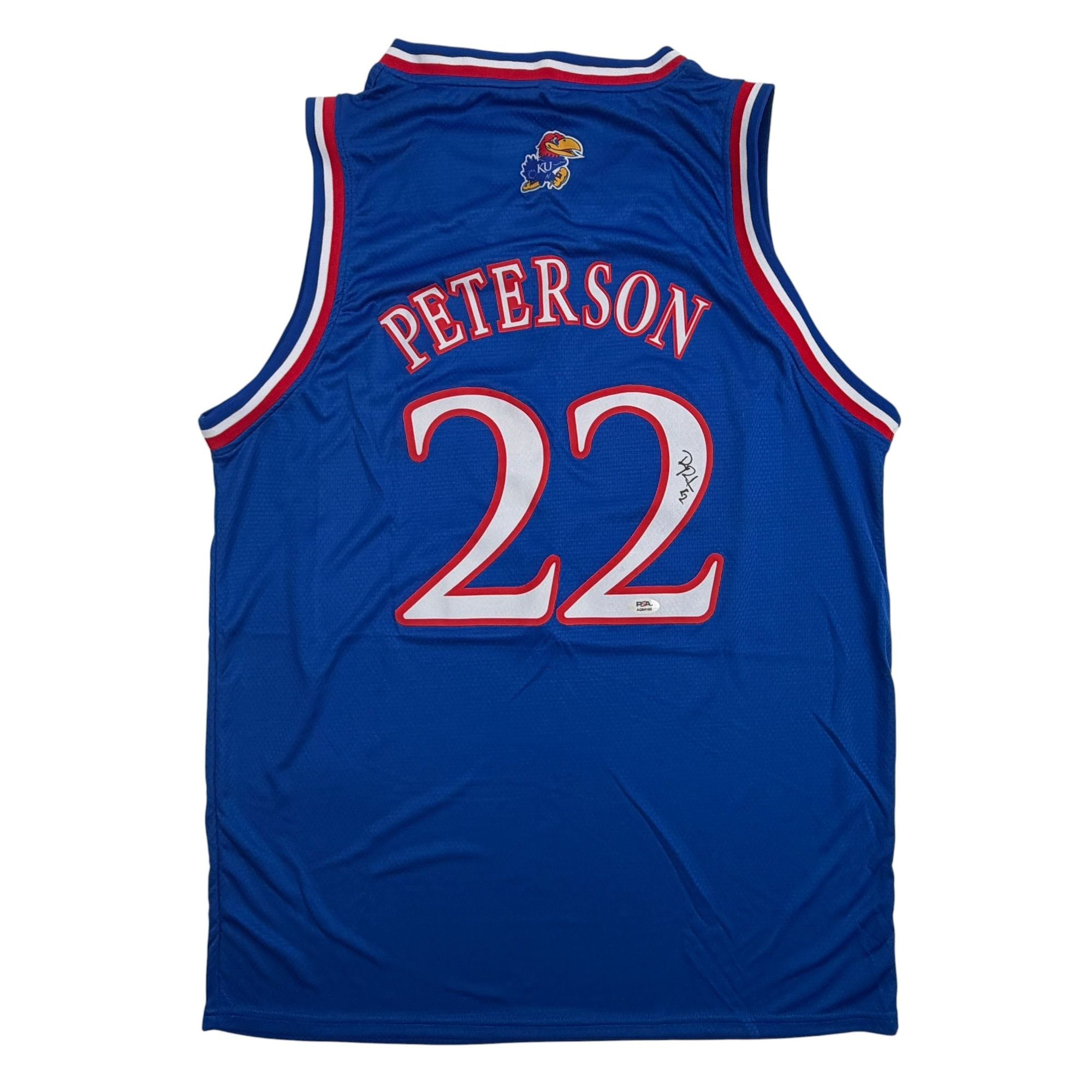 Autographed/Signed Darryn Peterson Kansas Blue College Basketball Jersey PSA/DNA COA