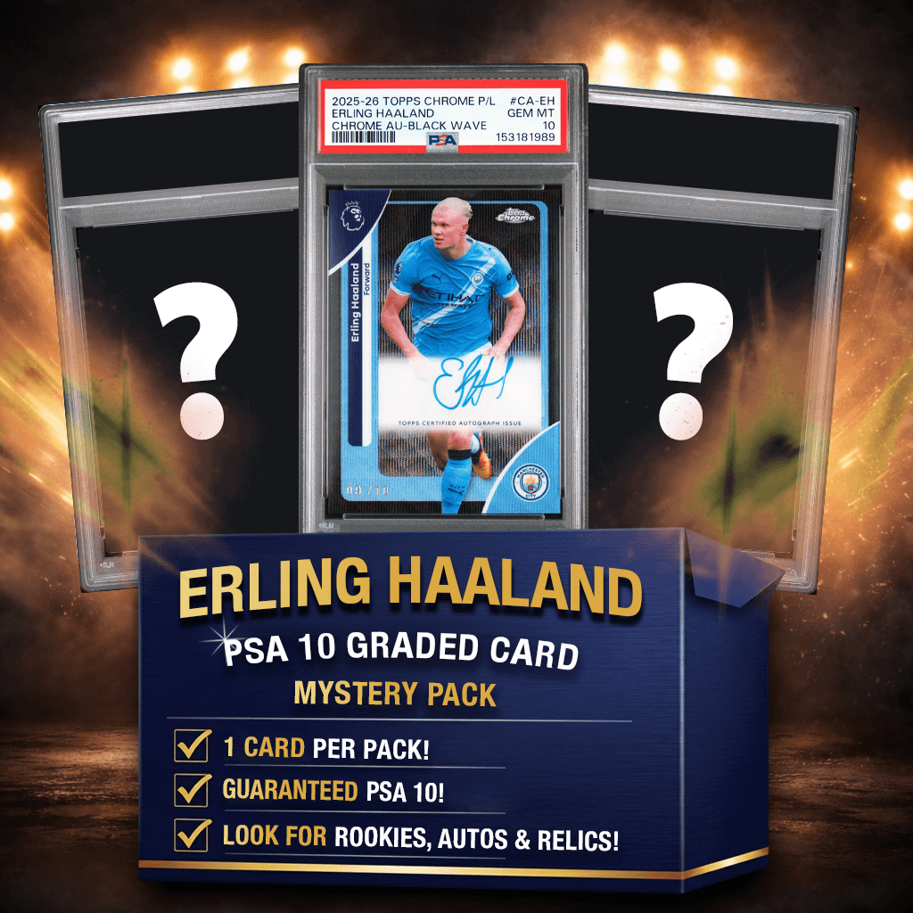 Erling Haaland PSA 10 Graded Soccer Card Mystery Pack