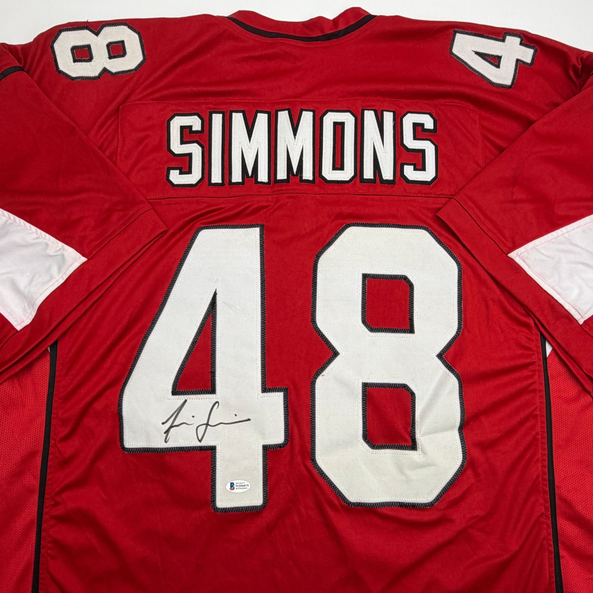 Autographed/Signed Isaiah Simmons Arizona Red Football Jersey Beckett BAS COA