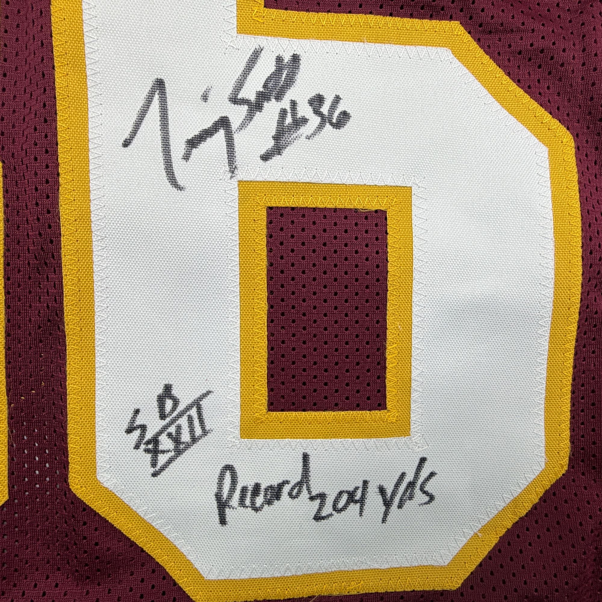 Autographed/Signed Timmy Smith Washington Maroon Football Jersey Beckett BAS COA