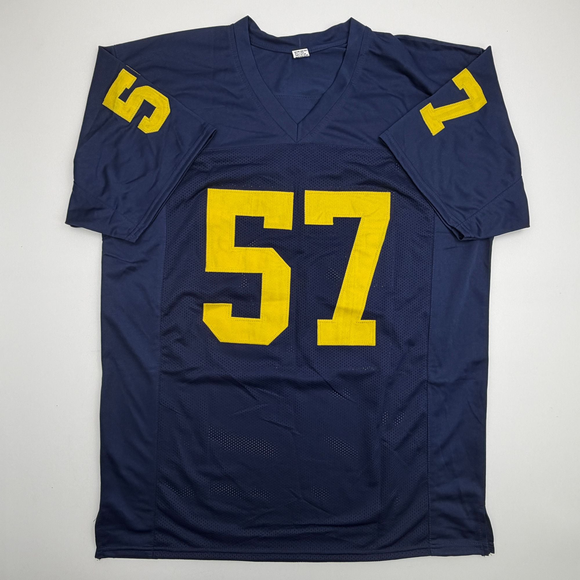 Autographed/Signed Frank Clark Michigan Blue College Football Jersey JSA COA