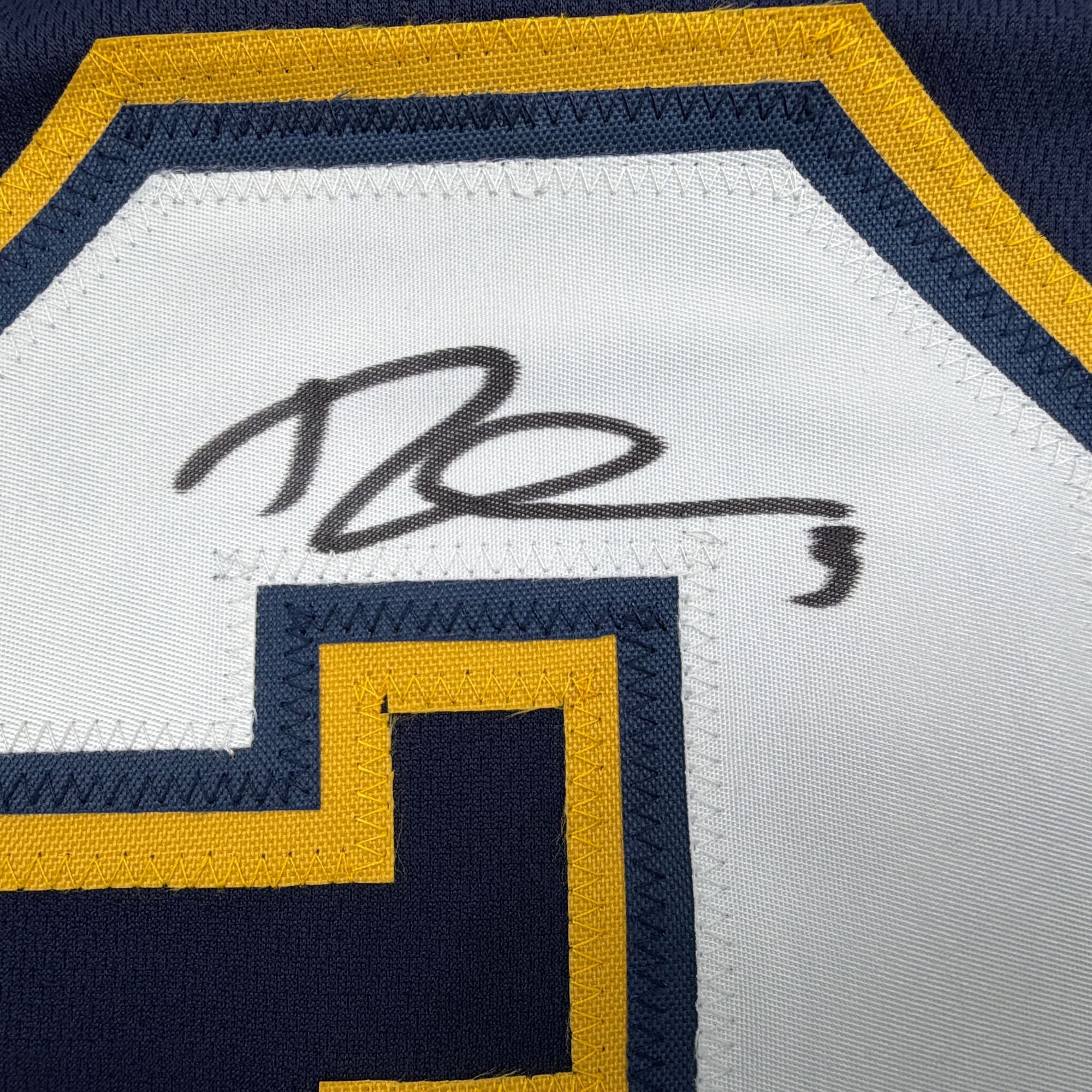 Autographed/Signed Derwin James Los Angeles San Diego Navy Blue Football Jersey Beckett BAS COA