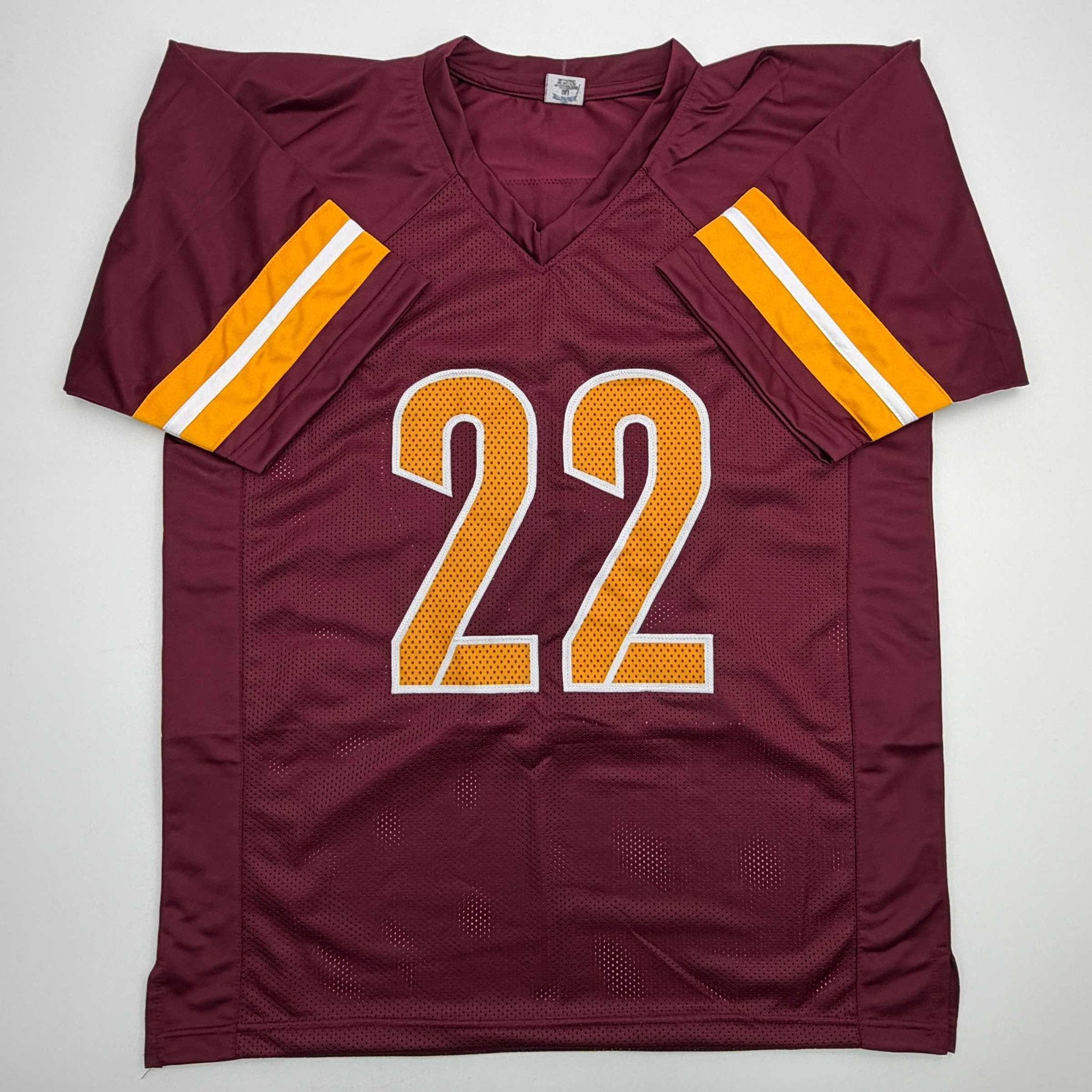 Autographed/Signed Bill Jacory Croskey-Merritt Washington Burgundy Football Jersey Beckett BAS COA