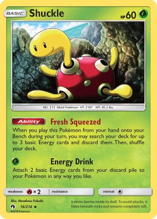 Shuckle 016/214 - SM Lost Thunder Reverse Holofoil