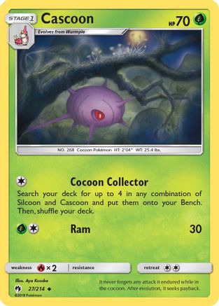 Cascoon 027/214 - SM Lost Thunder Reverse Holofoil