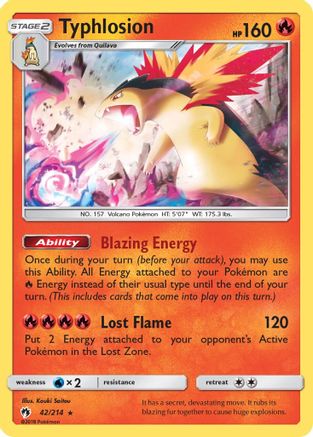 Typhlosion 042/214 - SM Lost Thunder Holofoil