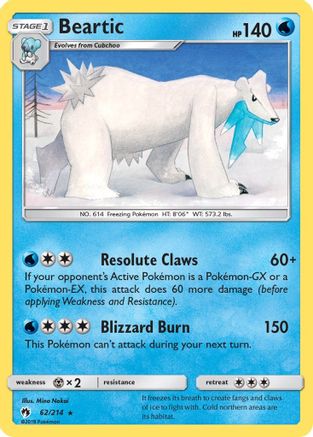 Beartic 062/214 - SM Lost Thunder Reverse Holofoil
