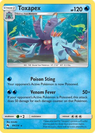 Toxapex 069/214 - SM Lost Thunder Reverse Holofoil
