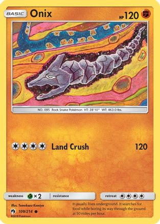Onix 109/214 - SM Lost Thunder Reverse Holofoil