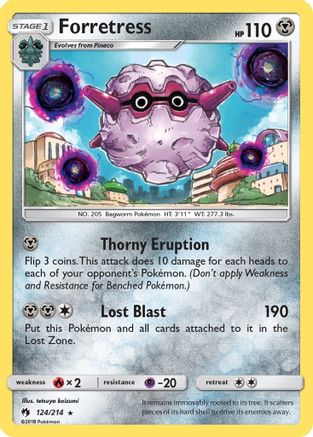 Forretress 124/214 - SM Lost Thunder Reverse Holofoil