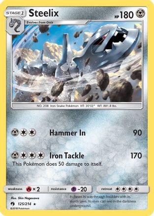 Steelix 125/214 - SM Lost Thunder Reverse Holofoil