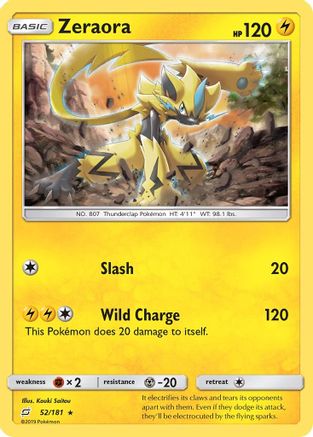 Zeraora 052/181 - SM Team Up Holofoil