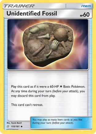 Unidentified Fossil 155/181 - SM Team Up Reverse Holofoil