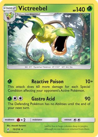Victreebel 015/214 - SM Unbroken Bonds Reverse Holofoil