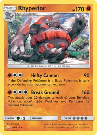 Rhyperior 095/214 - SM Unbroken Bonds Reverse Holofoil