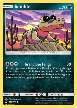 Sandile 114/214 - SM Unbroken Bonds Reverse Holofoil