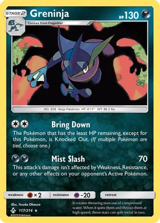 Greninja 117/214 - SM Unbroken Bonds Holofoil