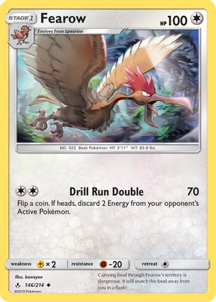 Fearow 146/214 - SM Unbroken Bonds Reverse Holofoil