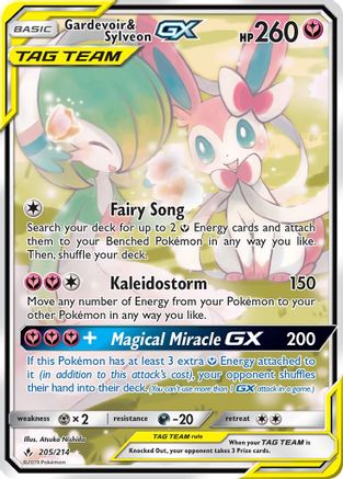 Gardevoir & Sylveon GX (Alternate Full Art) 205/214 - SM Unbroken Bonds Holofoil