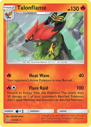 Talonflame 032/236 - SM Unified Minds Reverse Holofoil