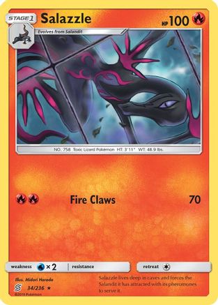 Salazzle 034/236 - SM Unified Minds Reverse Holofoil