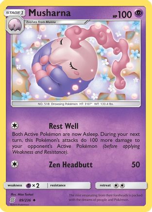 Musharna 089/236 - SM Unified Minds Reverse Holofoil
