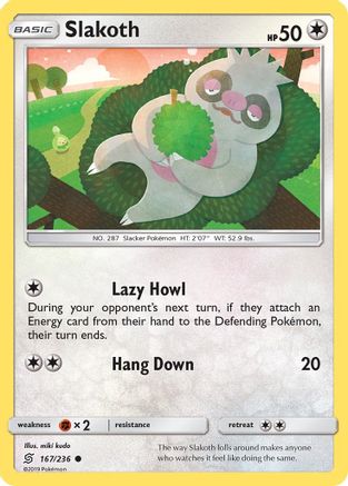 Slakoth 167/236 - SM Unified Minds Reverse Holofoil