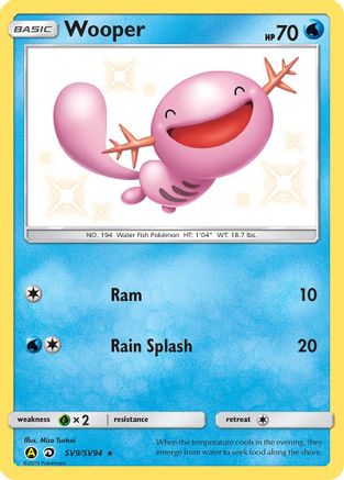 Wooper SV9/SV94 - Hidden Fates Shiny Vault Holofoil