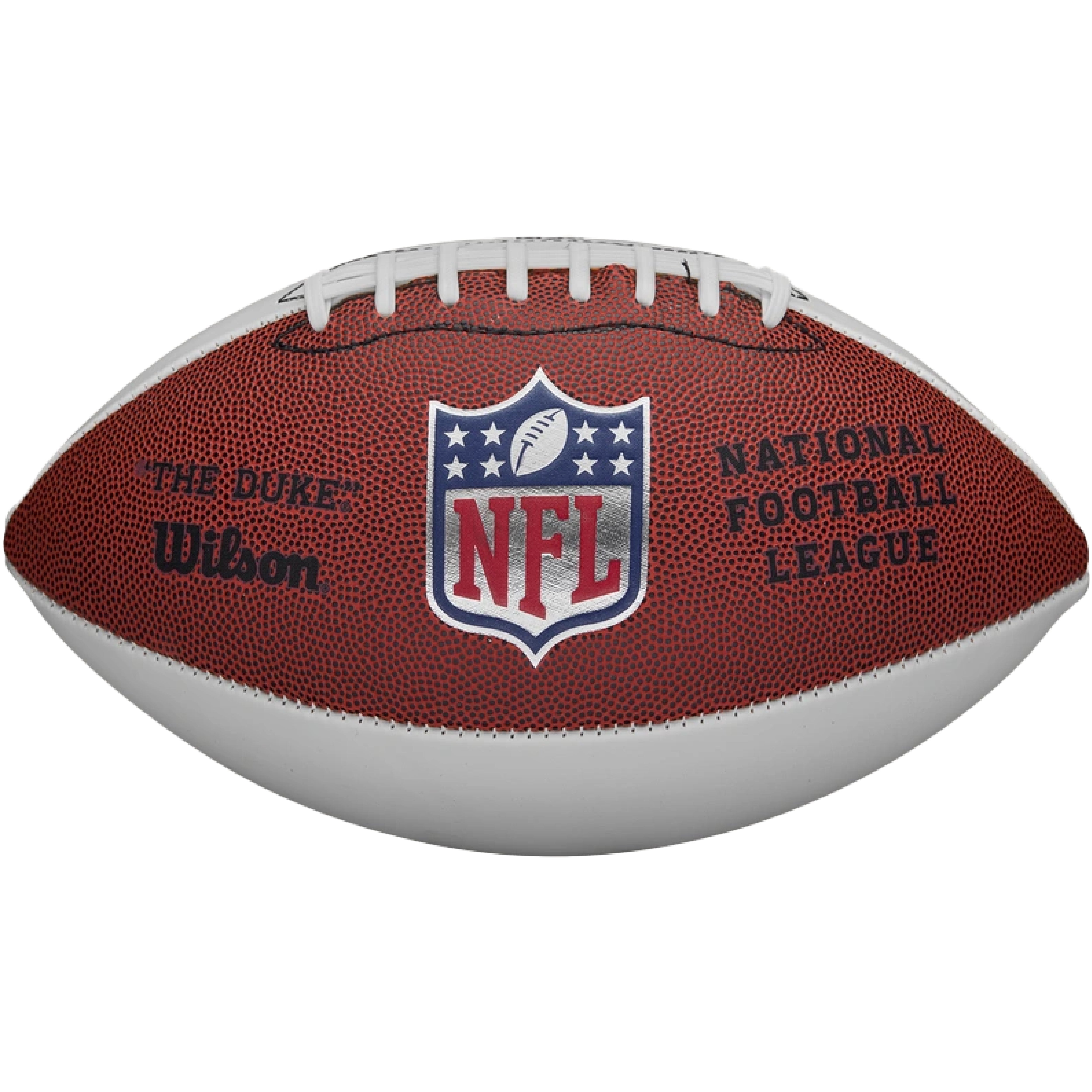 WILSON - F1192 3 WHITE / 1 BROWN PANEL -NFL AUTOGRAPH EDITION FOOTBALL - THE DUKE