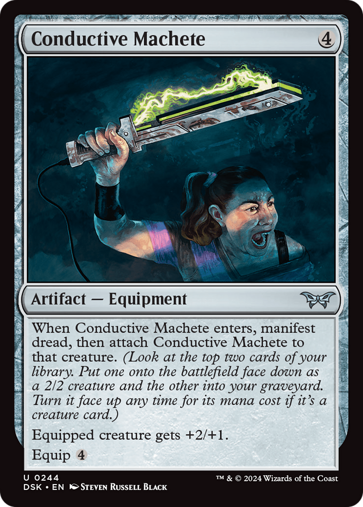 Conductive Machete (DSK-244) - Duskmourn: House of Horror