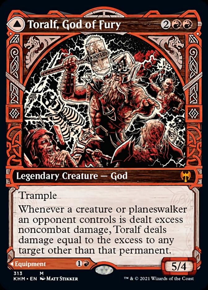 Toralf, God of Fury // Toralf's Hammer (KHM-313) - Kaldheim: (Showcase) Foil