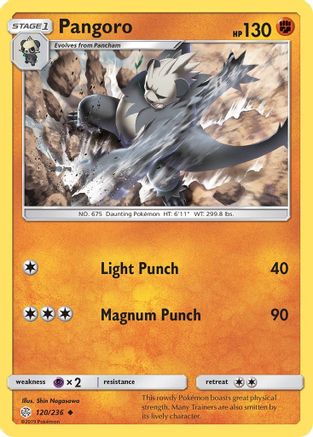 Pangoro 120/236 - SM Cosmic Eclipse Reverse Holofoil