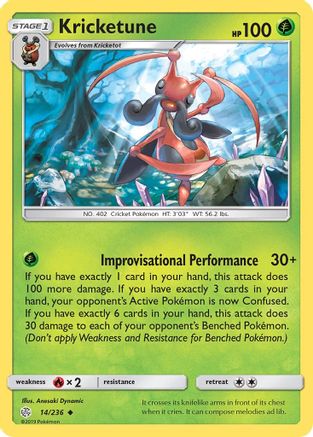 Kricketune 014/236 - SM Cosmic Eclipse Reverse Holofoil