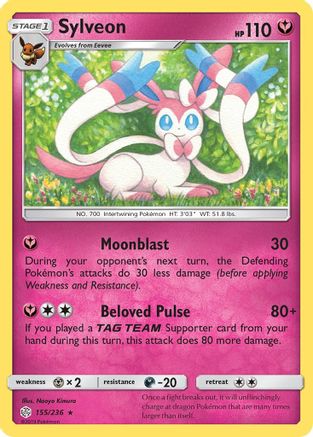 Sylveon 155/236 - SM Cosmic Eclipse Reverse Holofoil