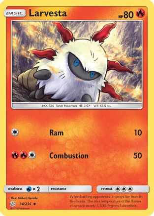 Larvesta 034/236 - SM Cosmic Eclipse