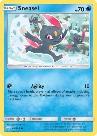 Sneasel 043/236 - SM Cosmic Eclipse Reverse Holofoil