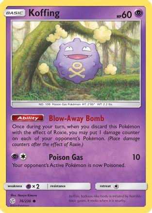 Koffing 076/236 - SM Cosmic Eclipse Reverse Holofoil
