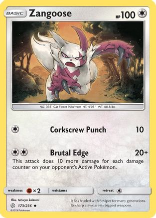 Zangoose 173/236 - SM Cosmic Eclipse