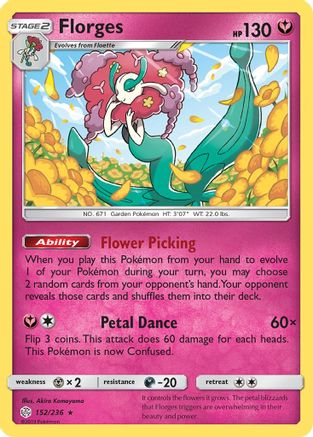 Florges 152/236 - SM Cosmic Eclipse Reverse Holofoil