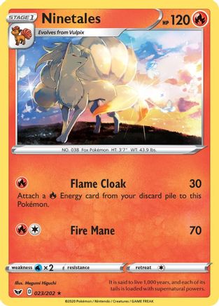 Ninetales 023/202 - SWSH01 Sword & Shield Base Set Reverse Holofoil