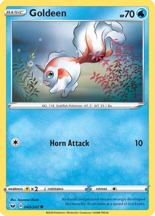 Goldeen () 045/202 - SWSH01 Sword & Shield Base Set Reverse Holofoil