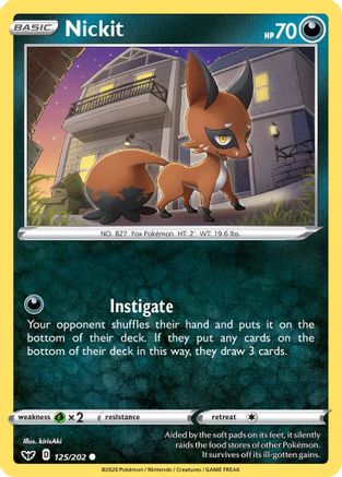 Nickit 125/202 - SWSH01 Sword & Shield Base Set Reverse Holofoil