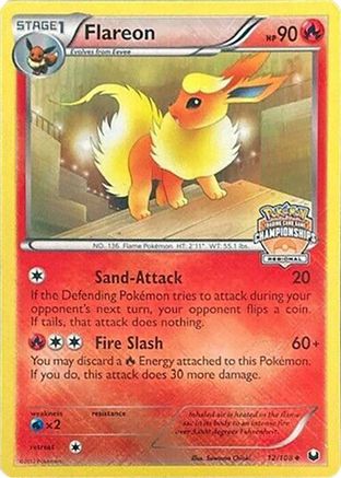 Flareon (Regional Championships) 012/108 - League & Championship Cards Reverse Holofoil
