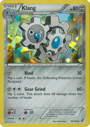 Klang (Cracked Ice Holo) 075/114 - Blister Exclusives Reverse Holofoil