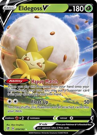 Eldegoss V 019/192 - SWSH02 Rebel Clash Holofoil
