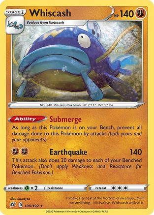 Whiscash 100/192 - SWSH02 Rebel Clash