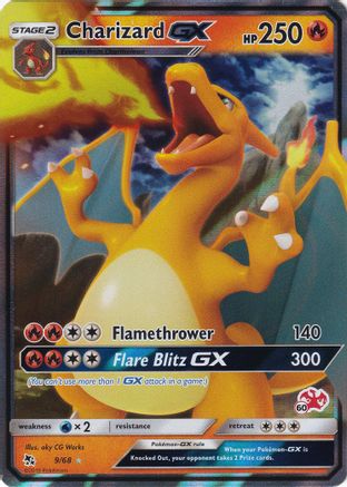 Charizard GX (# Charizard Stamped) 009/68 - Battle Academy Holofoil