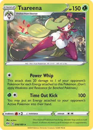 Tsareena 016/189 - SWSH03 Darkness Ablaze Reverse Holofoil