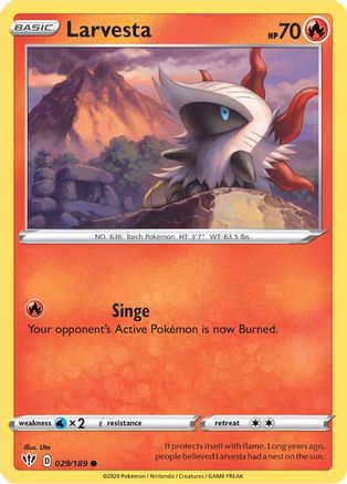 Larvesta 029/189 - SWSH03 Darkness Ablaze