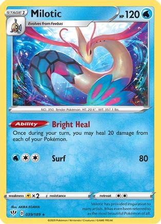 Milotic 039/189 - SWSH03 Darkness Ablaze Reverse Holofoil